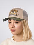 Бейсболка STETSON арт. 7741136 TRUCKER CAP STETSON RACING (бежевый / оливковый)